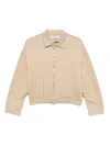 Max Mara Cropped Silk And Cotton Sweatshirt In Neutral