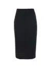 Max Mara Tailored Midi Skirt In Smooth Triacetate In Black