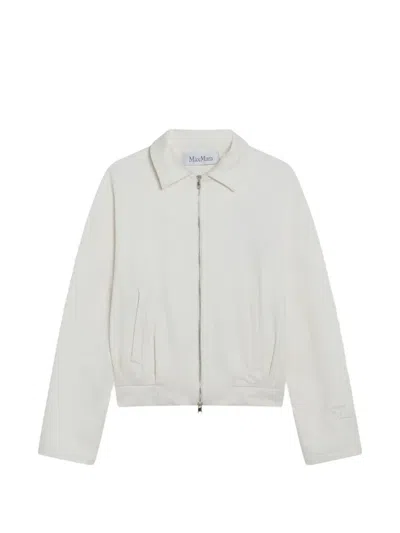 Max Mara Zip Sweatshirt In White