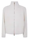 Max Mara Zip-up Cardigan In White