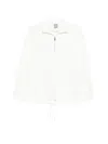 Max Mara Zip-up Drawstring Sweatshirt In White