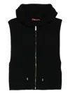 Max Mara Zip-up Hooded Jacket In Black