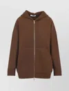 Max Mara Etuania Zip Up Sweatshirt Camello Women In Brown