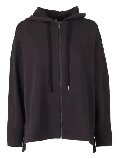 Max Mara Zip-up Hoodie In Brown