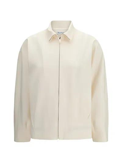 Max Mara Maxmara Mxppala Scuba Jersey Jacket In White