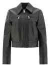 Max Mara Zip-up Leather Jacket