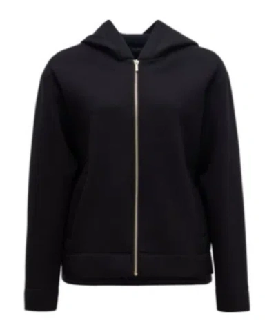 Max Mara 's  Zip-up Long-sleeved Hoodie In Black