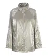 Max Mara Zip-up Metallic Jacket In Roccia