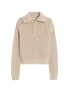 Max Mara Tequila Cropped Pullover Textured Knit Ribbed In Neutral