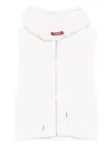 Max Mara Zip-up Sleeveless Hoodie In White