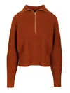 Max Mara Zip-up Sweater Knitwear Brown In Multi