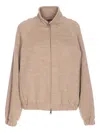 Max Mara Zip-up Sweatshirt In Brown