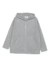 Max Mara Zip-up Wool-blend Hoodie In Gray