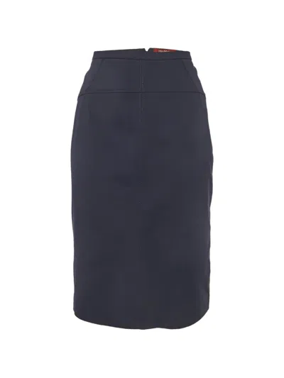 Pre-owned Max Mara Zip-fastening Mini Skirt In Blue