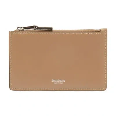 Max Mara Zipped Card Holder In Grey