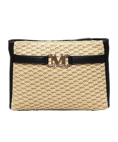 Max Mara Zipper Clutch In Nude