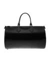 Max Mara Black Leather Brushedrolll Handbag In Black