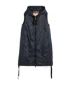 Max Mara Greengo Water Repellent Hooded Vest In Blue