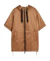 Max Mara Zipper Middle Sleeve Cloak In Green