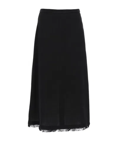 Max Mara Zipper Skirt In Black