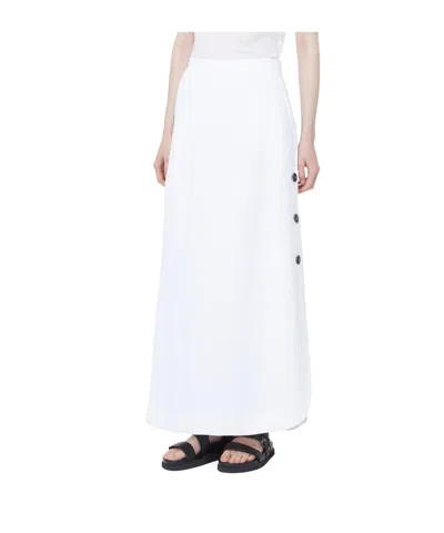 Max Mara Zipper Skirt In White