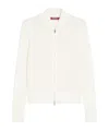 Max Mara Zippered Cardigan In White