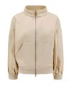Max Mara Zippered Casual Jacket In Nude