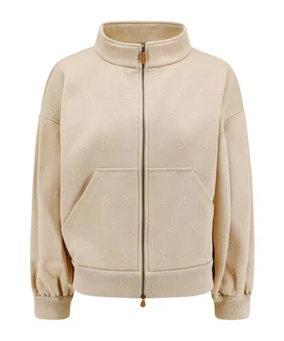 Max Mara Zippered Casual Jacket In Nude