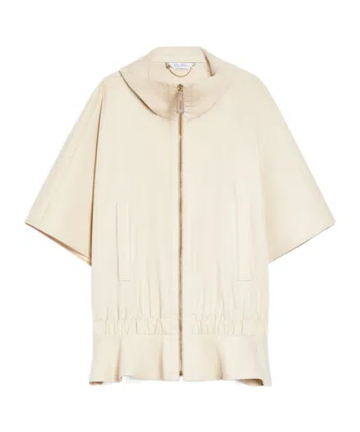 Max Mara Zippered Casual Jacket In White