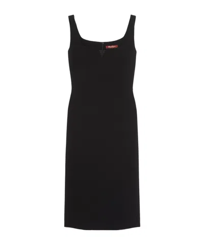 Max Mara Zippered Dress In Black