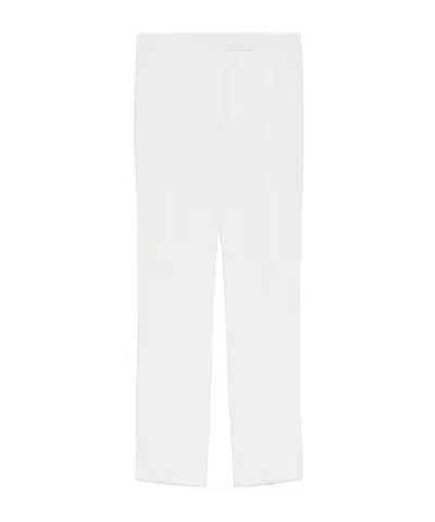 Max Mara Zippered Dress Pants In White