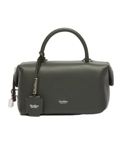 Max Mara Zippered Shoulder Bag In Gray