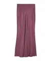 Max Mara Studio Linen Blend Goyali Skirt With Slit In Red