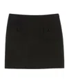 Max Mara Studio Black Triacetate Blend Pagine Mini Skirt In Black