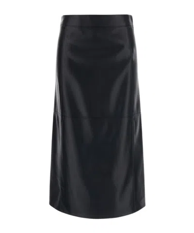 Max Mara Zippered Skirt In Black