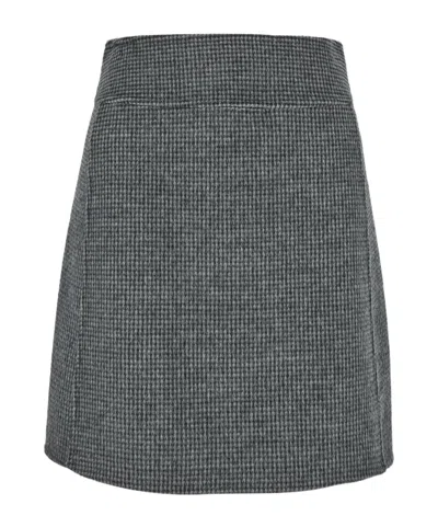 Max Mara Zippered Skirt In Black