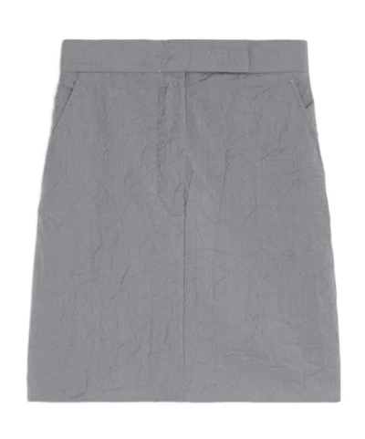 Max Mara Zippered Skirt In Gray