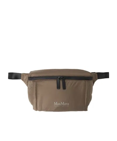 Max Mara Zippered Waist Pack In Brown