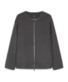 Max Mara Zippered Wool Jacket In Black
