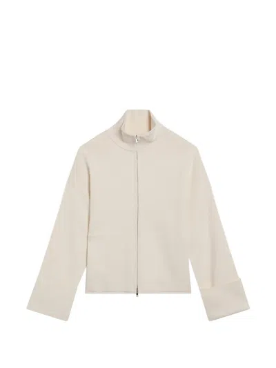 Max Mara Zip-up Cardigan In Neutral