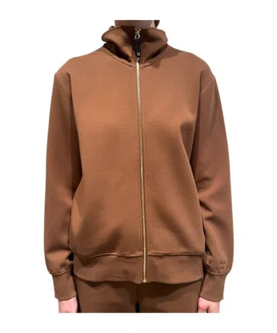 Max Mara Zip-up Hoodie In Brown