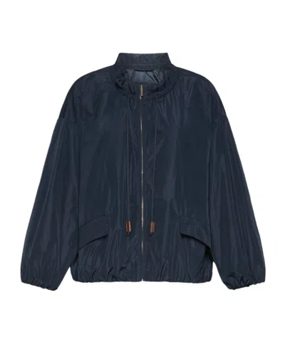 Max Mara Zip-up Jacket In Blue
