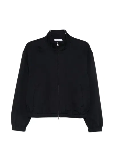 Max Mara Zip-up Jersey Jacket In Blue