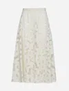 Max Mara Zitto Skirt In Floral Lace In Ivory