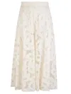 Max Mara Zitto Skirt In Floral Lace In Ivory