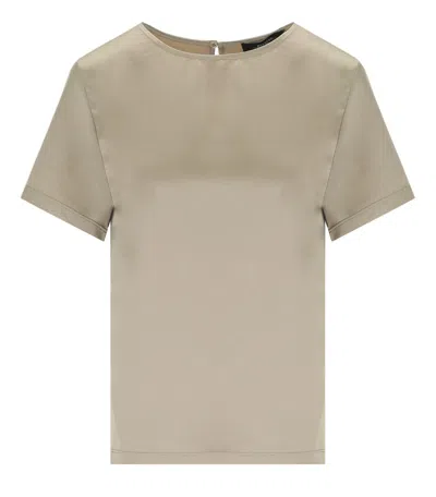 Max Mara Zona Nudo Blouse In Brown