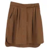 Max Mara Zorro Mini Skirt In Brown Camel Hair In Brown