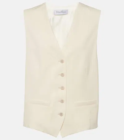 Max Mara Zuai Wool Vest In White