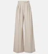 Max Mara Zulia Cashmere-blend Wide-leg Pants In White