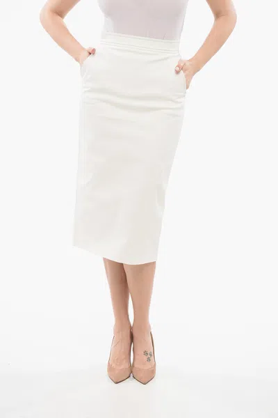 Max Mara Zulia Pencil Skirt With Pockets In White